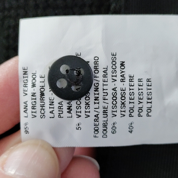 10W04 FINAL PRICE Armani Collezioni black mostly wool skirt 44 / 8 - Picture 9 of 9